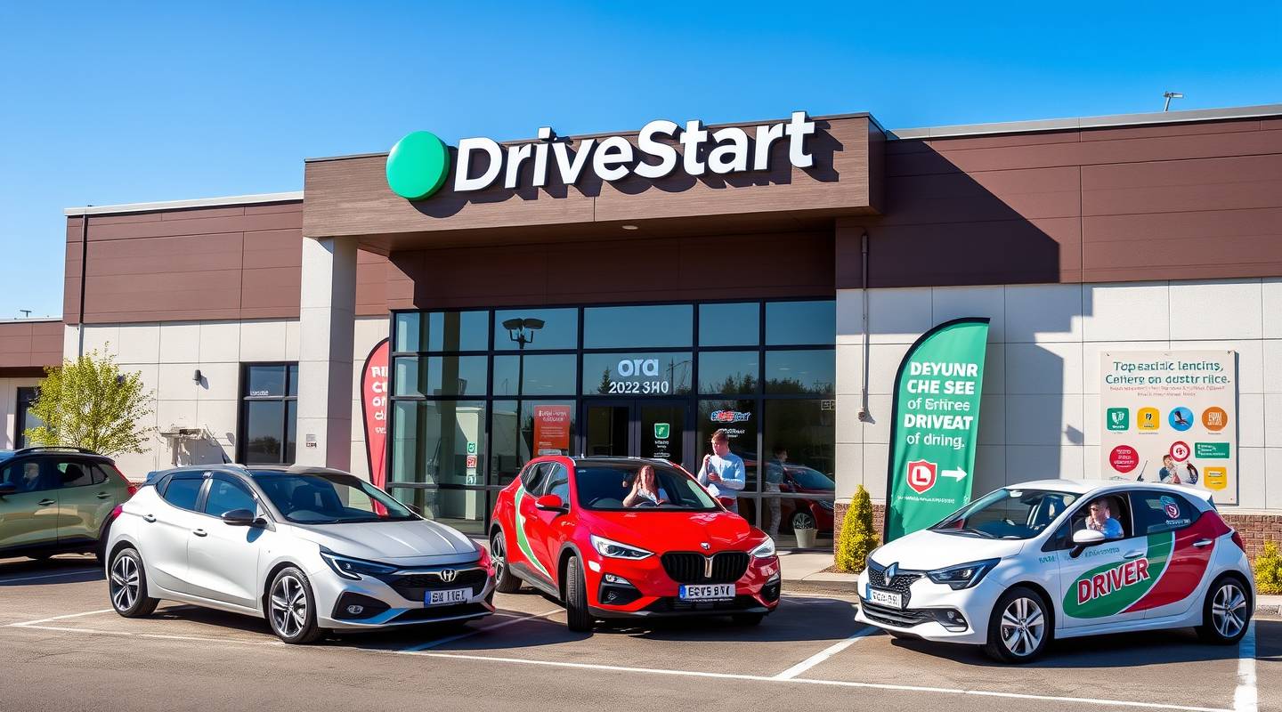 Modern driving school car